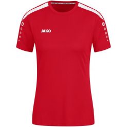 Damski jersey Jako Power. Czerwone koszulki sportowe damskie Jako, bez wzorów, z jersey, bez kołnierzyka, bez ramiączek, do piłki nożnej. Za 177.00 zł.