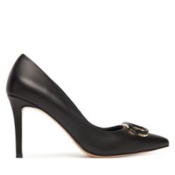 Szpilki TWINSET. Czarne szpilki damskie Twinset, bez wzorów, bez obcasa, bez zapięcia. Za 649.99 zł.