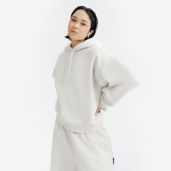 Bluza z kapturem damska Elementals. Brązowe bluzy damskie Decathlon, m, bez wzorów, z bawełny, z kapturem. Za 169.99 zł.