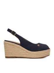 Beverly Hills Polo Club Espadryle EO-R26SS03466 Granatowy. Niebieskie sandały damskie Beverly Hills Polo Club, bez wzorów, z materiału, bez obcasa, bez zapięcia. Za 279.99 zł.
