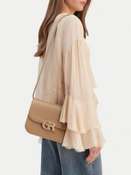 GINO ROSSI Torebka EO-EQ44A Beżowy. Brązowe torebki do ręki damskie Gino Rossi, bez wzorów, z materiału, bez dodatków. Za 279.99 zł.