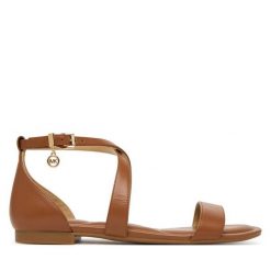 Sandały MICHAEL Michael Kors. Brązowe sandały damskie MICHAEL Michael Kors, bez wzorów, bez obcasa, na płaskiej podeszwie, bez zapięcia. Za 589.99 zł.