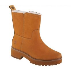 Buty Timberland Carnaby Cool Wrmpullon Wr TB1A5VR8231 żółte. Żółte botki damskie na zimę, z gumy, bez obcasa, bez zapięcia. Za 911.91 zł.