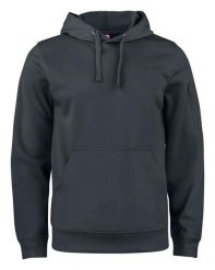 Clique Basic Active Hoody – uniseksowa bluza z kapturem z poliestru – black. Czarne bluzy męskie CLIQUE, m, bez wzorów, z kapturem. Za 190.50 zł.