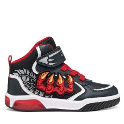 Sneakersy Geox. Niebieskie trampki i tenisówki chłopięce Geox, bez wzorów, bez zapięcia. Za 305.99 zł.