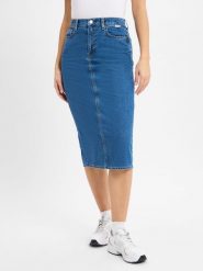 ARMEDANGELS Dżinsowa spódnica Kobiety Bawełna niebieski, S. Niebieskie spódnice damskie ARMEDANGELS, s, bez wzorów, z bawełny, klasyczne, midi, proste. Za 599.95 zł.