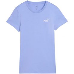 PUMA ESS Small No.1 Logo Tee(s) damska koszulka. Fioletowe koszulki sportowe damskie Puma, s, bez wzorów, z bawełny, bez kołnierzyka, bez ramiączek. Za 70.99 zł.