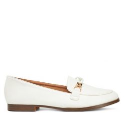 Loafersy DeeZee. Białe mokasyny damskie DeeZee. Za 119.99 zł.