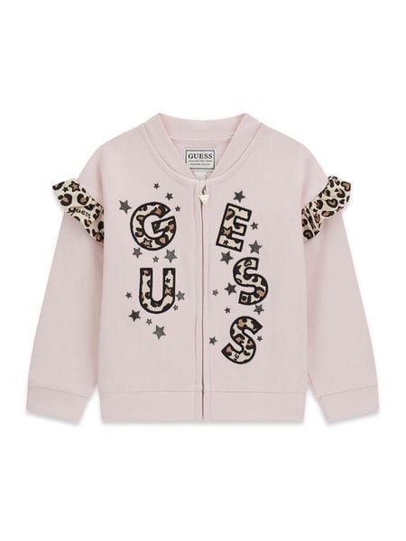 Guess Bluza K6BQ03 K5895 Różowy jasny Regular Fit. Czerwone bluzy dla dziewczynek Guess, z aplikacjami, bez ramiączek, bez kaptura. Za 194.99 zł.