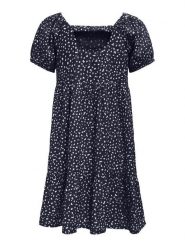 Kids ONLY Sukienka codzienna Salli 15339686 Granatowy Regular Fit. Niebieskie sukienki dla dziewczynek Kids Only, bez wzorów, z wiskozy, bez ramiączek. Za 69.99 zł.