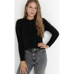 Czarny Sweter Wełniany z Alpaką Ithei. Czarne swetry damskie Born2be, na zimę, l, bez wzorów, z dzianiny, klasyczne, bez kołnierzyka, bez ramiączek, długie, bez kaptura. Za 44.99 zł.