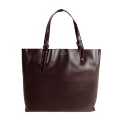 Czarna torba shopper damska FL32 Tivora Maroon. Czerwone torebki shopper damskie bez wzorów, ze skóry, klasyczne, bez dodatków. Za 296.99 zł.