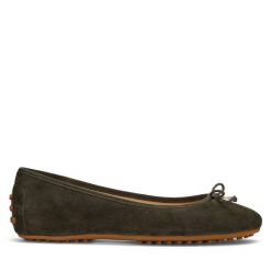 Baleriny LAUREN RALPH LAUREN. Zielone baleriny damskie Lauren Ralph Lauren, bez wzorów, bez obcasa. Za 339.99 zł.