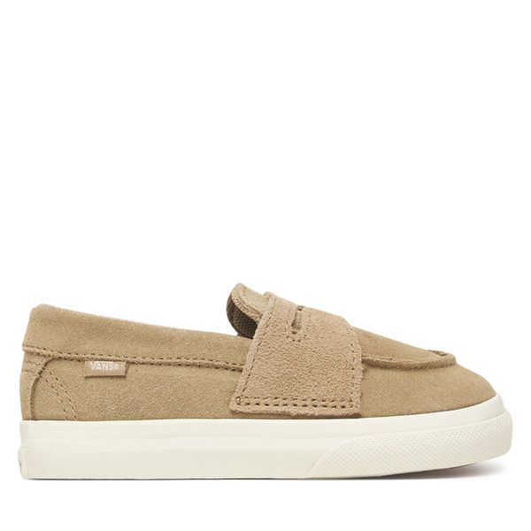Półbuty Vans. Brązowe półbuty chłopięce Vans, bez wzorów, bez zapięcia. Za 169.99 zł.