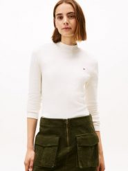 Tommy Hilfiger koszulka z długim rękawem - Kobiety Bawełna biały, XXL. Białe t-shirty damskie Tommy Hilfiger, xxl, bez wzorów, z bawełny, bez kołnierzyka. Za 179.95 zł.