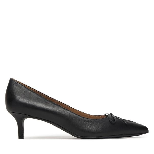 Szpilki LAUREN RALPH LAUREN. Czarne szpilki damskie Lauren Ralph Lauren, bez wzorów, bez obcasa, bez zapięcia. Za 540.99 zł.