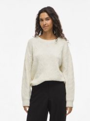 Vila Sweter - VILAssia Kobiety biały, S. Białe swetry damskie Vila, s, bez wzorów, z materiału, bez kołnierzyka, bez ramiączek, bez kaptura. Za 139.95 zł.
