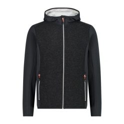 Bluza z kapturem CMP. Czarne bluzy męskie CMP, na zimę, l, bez wzorów, z materiału, z kapturem. Za 469.55 zł.