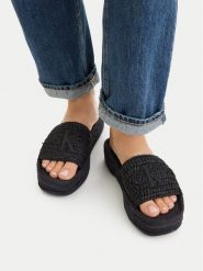 Calvin Klein Klapki Ebeth HW0HW02895 Czarny. Czarne espadryle damskie Calvin Klein, bez wzorów, z syntetyku, bez obcasa. Za 274.99 zł.