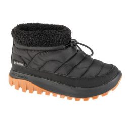 Buty zimowe damskie, Snowtrot Shorty. Czarne obuwie sportowe damskie Columbia, bez wzorów, trekkingowe. Za 399.99 zł.