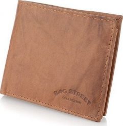 Bag Street CAMEL MĘSKI SKÓRZANY PORTFEL 992C BAG STREET 553. Brązowe portfele męskie Bag Street, bez wzorów. Za 48.39 zł.
