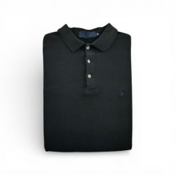 Second life - Męski polo z krótkim rękawem - Stan bardzo dobry. Czarne buty sportowe męskie Ralph Lauren, bez zapięcia, na golfa. Za 97.25 zł.