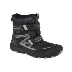 Buty zimowe chłopięce, Kappa Blackpool Tex T. Czarne buty zimowe chłopięce Kappa, bez wzorów, bez zapięcia. Za 335.35 zł.