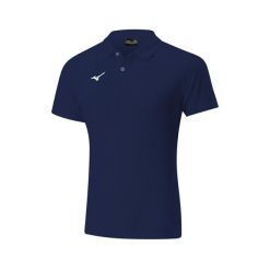Polo Mizuno Shizuoka. Niebieskie koszulki sportowe damskie Mizuno, bez wzorów, bez kołnierzyka, bez ramiączek, na fitness i siłownię. Za 227.00 zł.