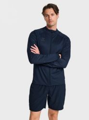 Kurtka z dresu Hummel Pro. Niebieskie kurtki sportowe damskie Hummel, m, bez wzorów, z dresówki, bez kaptura, do biegania. Za 217.00 zł.