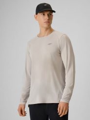 4F Longsleeve do biegania szybkoschnący męski - szary S. Szare bluzki z długim rękawem męskie 4f, m, bez wzorów, z materiału, bez kołnierzyka. Za 149.99 zł.
