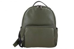 Plecak skórzany BARBERINI'S zielony 938-38. Zielone plecaki damskie Barberinis, bez wzorów, ze skóry, biznesowe. Za 349.99 zł.
