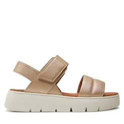 Sandały Geox. Brązowe sandały chłopięce Geox, bez zapięcia. Za 279.99 zł.