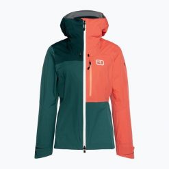 Kurtka skiturowa damska ORTOVOX 3L Ortler. Zielone kurtki snowboardowe damskie ORTOVOX, l, bez wzorów, z hardshellu, bez kaptura, narciarskie, Dermizax. Za 1,429.00 zł.