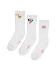 Mickey&Friends Skarpety długie ACCCS-AW24-116DSTC (3-PACK) Biały. Białe bielizna dla dziewczynek Mickey&Friends, bez wzorów, z bawełny. Za 29.99 zł.