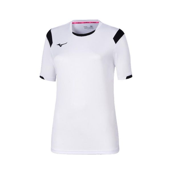 Damska koszulka Mizuno Basic. Białe t-shirty damskie Mizuno, xs, bez wzorów, z materiału, bez kołnierzyka. Za 134.50 zł.