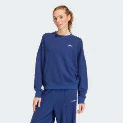 Bluza Seasonal Essentials Colorpop z wyszywaną grafiką. Białe bluzy sportowe damskie Adidas, l, bez wzorów, bez kaptura. Za 239.00 zł.