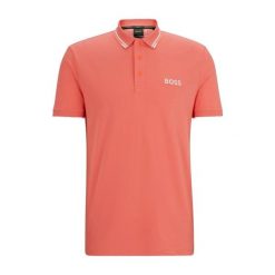 Koszulka Polo męska BOSS Paule Open Red slim fit czerwona (50512789-646). Czerwone koszulki polo męskie Boss, m, bez wzorów, sportowe, bez ramiączek. Za 279.00 zł.