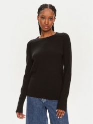 Calvin Klein Sweter K20K207575 Czarny Regular Fit. Czarne swetry damskie Calvin Klein, xs, bez wzorów, z wełny, bez kołnierzyka, bez ramiączek, bez kaptura. Za 449.99 zł.