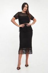 Spódnica midi z frędzlami JOSEPH RIBKOFF. Spódnice damskie Joseph Ribkoff, s, bez wzorów, midi. Za 839.00 zł.