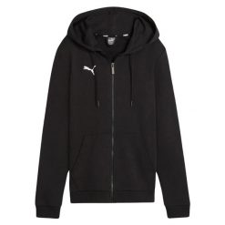 Bluza Rozpinana Damska Team Goal Casuals. Czarne bluzy damskie Puma, l, bez wzorów, z bawełny, z kapturem. Za 172.06 zł.