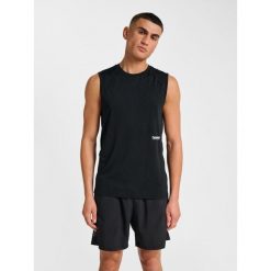 Tank top Hummel Pulse. Czarne koszulki sportowe męskie Hummel, bez wzorów, bez kołnierzyka, bez ramiączek, na fitness i siłownię. Za 159.00 zł.