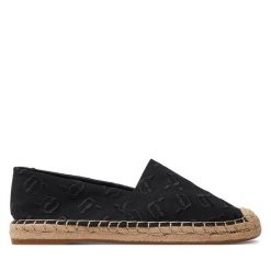 Espadryle KARL LAGERFELD. Czarne espadryle damskie KARL LAGERFELD, bez wzorów, bez obcasa, bez zapięcia. Za 429.99 zł.