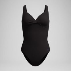 Damski kostium kąpielowy 1-częściowy Speedo Cross Knot Shaping. Czarne kostiumy jednoczęściowe damskie Speedo, bez wzorów, z nylonu, do pływania. Za 278.00 zł.