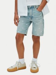 Calvin Klein Jeans Szorty jeansowe LVCKSJC43B Niebieski Regular Fit. Niebieskie szorty dla chłopców Calvin Klein Jeans, bez wzorów, z jeansu. Za 229.99 zł.