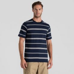 Koszulka bawełniana męska Craghoppers Buffon Short Sleeved T-Shirt. Niebieskie t-shirty męskie Craghoppers, m, bez wzorów, z bawełny, bez kołnierzyka. Za 135.99 zł.