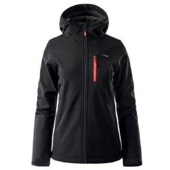 Kurtka damska Softshell Elbrus Iver Wo's - czarno-pomarańczowa, Rozmiar XL. Brązowe kurtki damskie ELBRUS, m, bez wzorów, z dzianiny, bez kaptura. Za 174.99 zł.