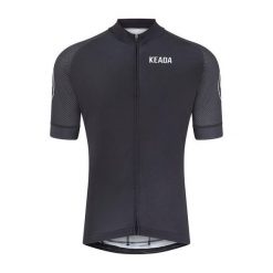 Damska koszulka kolarska z krótkim rękawem – Czarna. Czarne koszulki sportowe damskie KEADA SPORTS, s, z aplikacjami, z jersey, biznesowe, bez kołnierzyka. Za 332.00 zł.