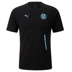 Koszulka techniczna OM 2026/27. Czarne koszulki sportowe męskie Puma, xl, bez wzorów, z materiału, bez kołnierzyka, bez ramiączek, do piłki nożnej. Za 229.50 zł.