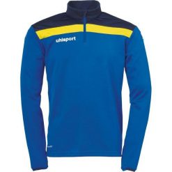 Bluza piłkarska męska Uhlsport Offense 23 1/4 zip. Niebieskie bluzy męskie Uhlsport, m, bez wzorów, bez kaptura. W wyprzedaży za 172.50 zł.