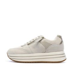 Buty Kency Rozmiar 40 - D36QHA-C1S2L Beżowy. Brązowe obuwie sportowe damskie Geox, bez wzorów, z materiału, trekkingowe. Za 396.70 zł.